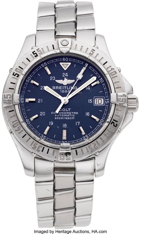 retail value breitling chronometre automatic 1884 watch blue dial a42362|Breitling 1884 chronometre certifie automatic.